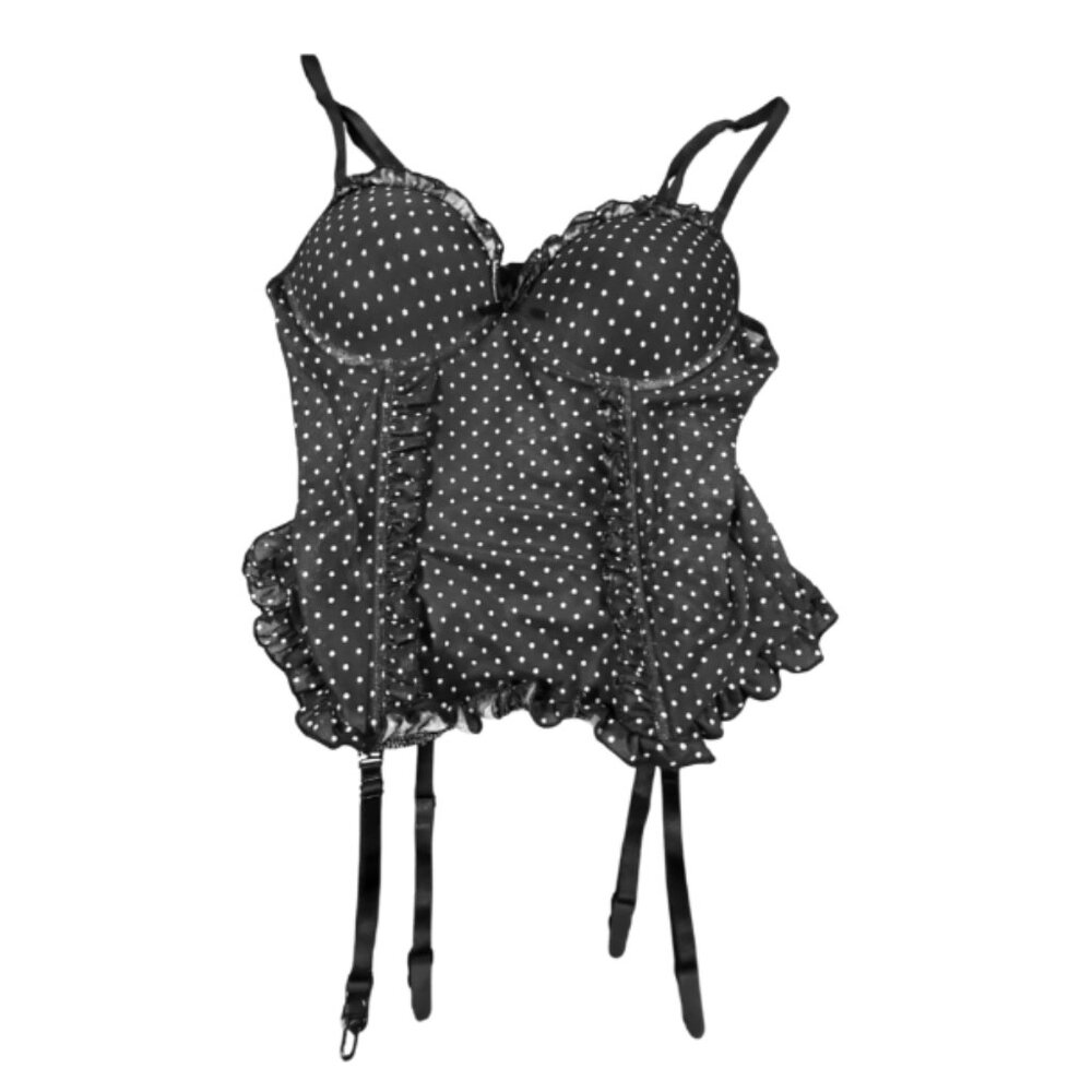 Shirley of Hollywood Polka Dot Corset Bustier | Women’s Medium | Like New